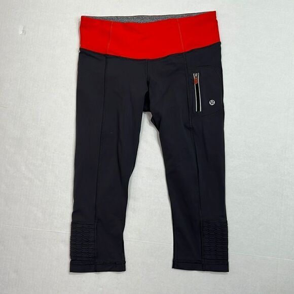 Lululemon Run Fast Crop Leggings Tight 6 - Picture 1 of 9